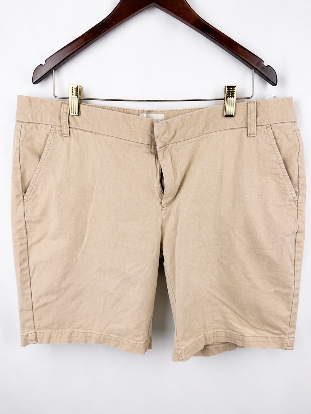 Caslon Women's Tan Cotton Bermuda Shorts - Casual Everyday Style